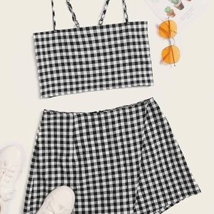 Gingham Two Piece Set